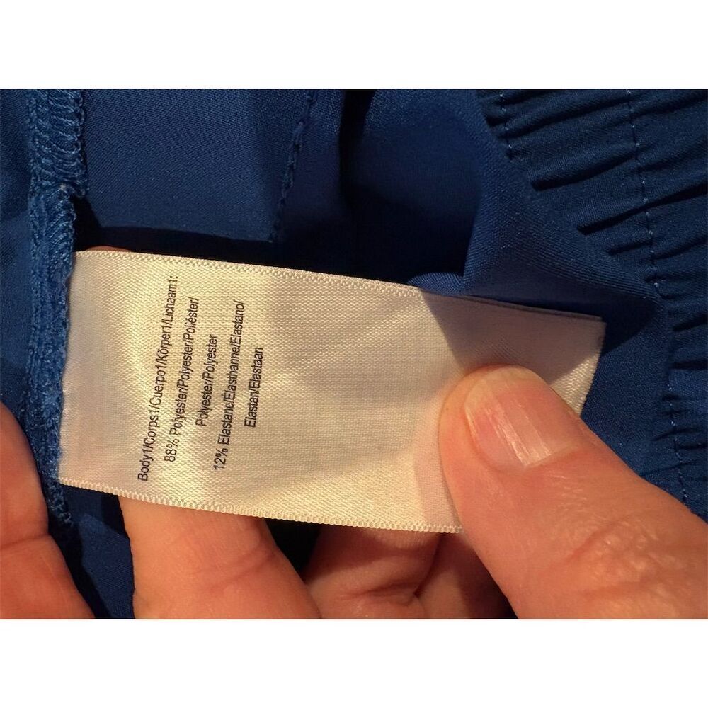 DKNY Sport Women's Blue Sweatpants Size L Elastic Waist Gathered Ankles - Picture 9 of 12